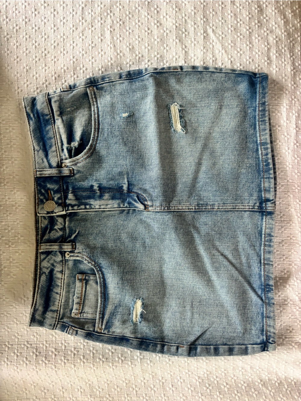 Garage Light Blue Denim Skirt